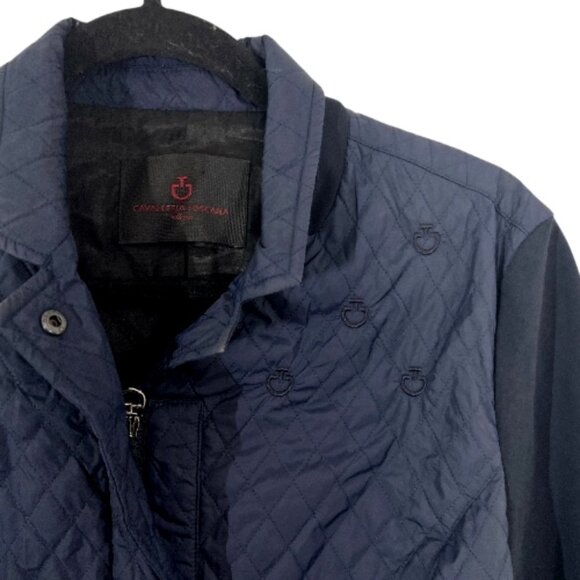 Cavalleria Toscana Embroidered Quilted Equestrian Jacket Blue Size XL Pre-Loved - Picture 2 of 5